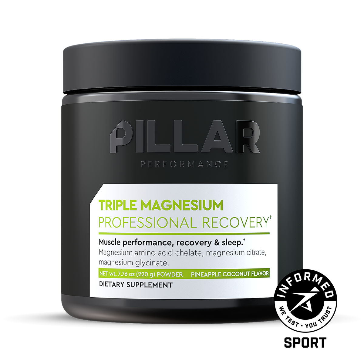 Triple Magnesium Powder - Pineapple Coconut - Jar (40 Serves)