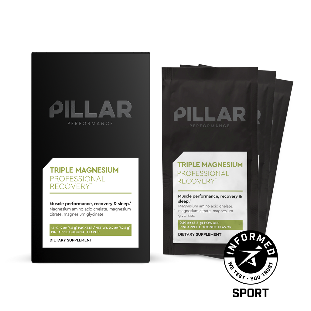 Triple Magnesium Travel Pack Pineapple Coconut - caja de 15 sobres