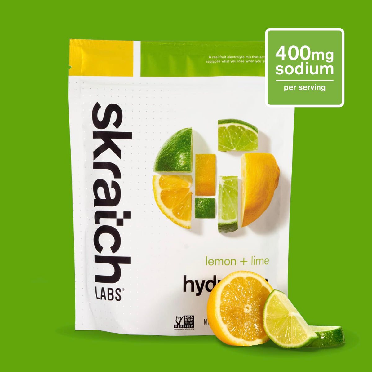 Hydration Sport Drink Mix – Lemon + Lime – Resealable Bag - 20 serving