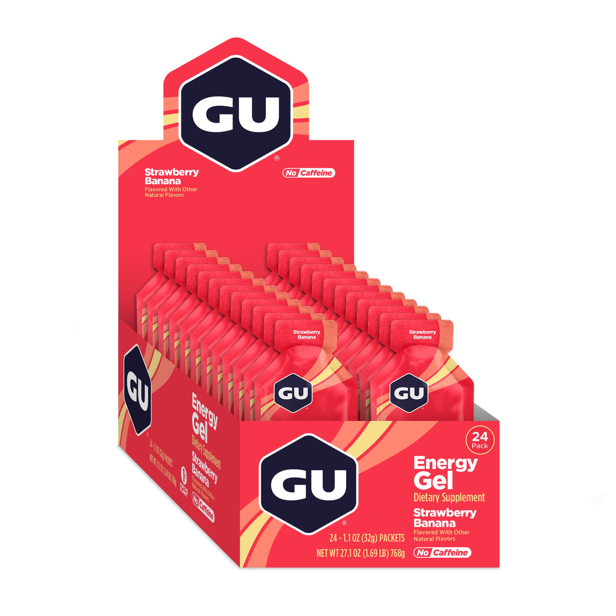 GU Energy Gel Strawberry Banana, caja abierta
