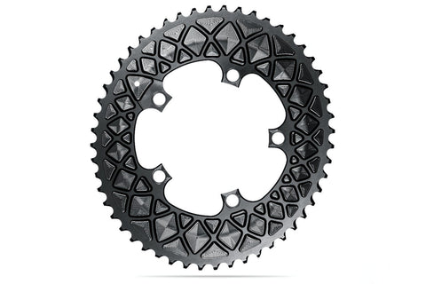 Oval 110BCD 5 holes, 2x chainring FOR SRAM cranks - BLACK | 50T