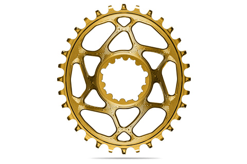 Oval Sram Direct Mount GXP chainring N/W - GOLD (6mm offset) | 34T