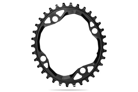 Oval 104BCD chainring N/W -BLACK | 32T (integrated threads)